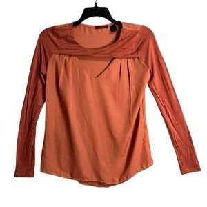 BKE Red Long‎ Sleeve Shirt Womens Size Small Rust Color